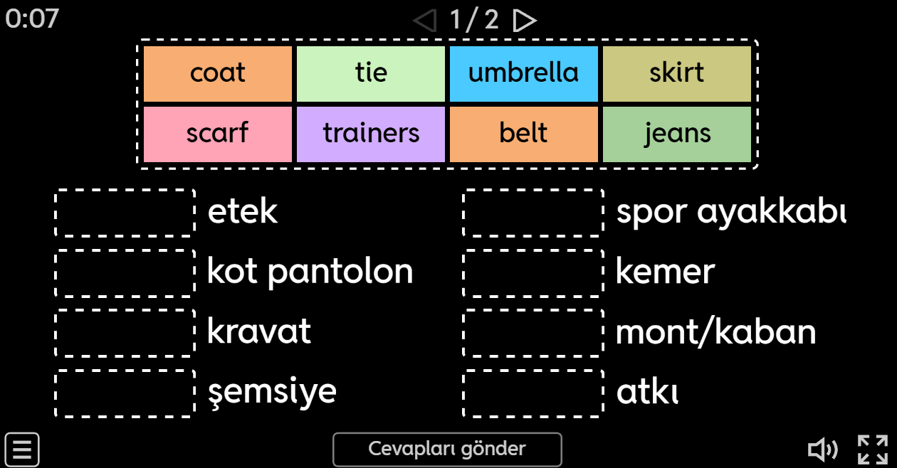 Multi English 5 - Clothing 1
